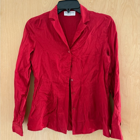 Red Long Sleeve Blouse - Picture 1 of 3